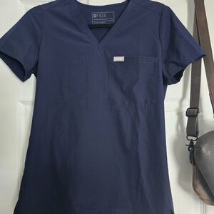 Figs XS Scrub Top - Navy